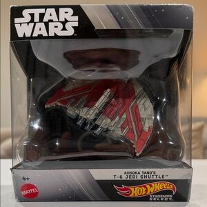 Hot Wheels Star Wars Ahsoka Tano's T-6 Jedi Shuttle - Red and Gray